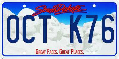 SD license plate 0CTK76