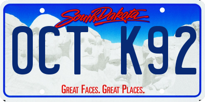 SD license plate 0CTK92