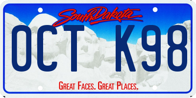 SD license plate 0CTK98
