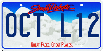 SD license plate 0CTL12