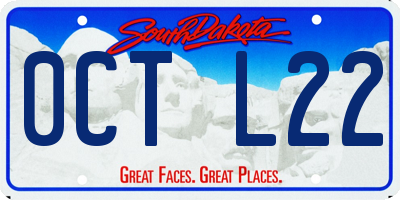 SD license plate 0CTL22