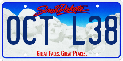 SD license plate 0CTL38