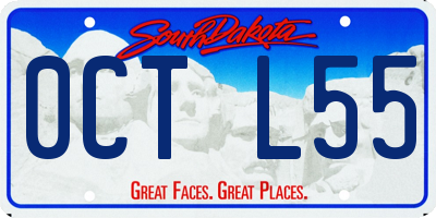 SD license plate 0CTL55