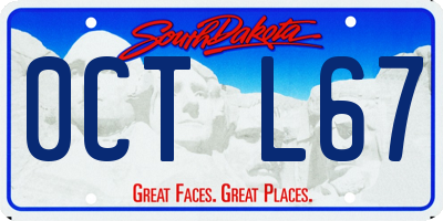SD license plate 0CTL67
