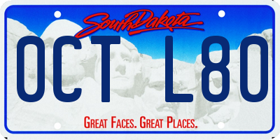 SD license plate 0CTL80