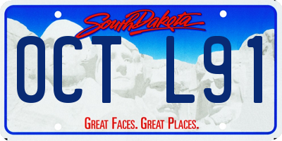 SD license plate 0CTL91