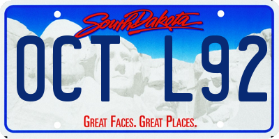 SD license plate 0CTL92