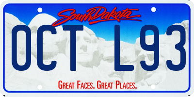 SD license plate 0CTL93