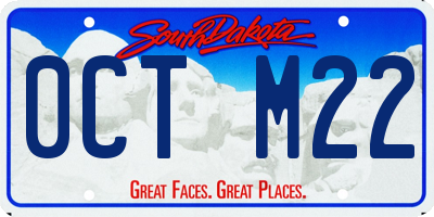 SD license plate 0CTM22