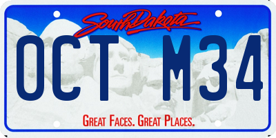 SD license plate 0CTM34