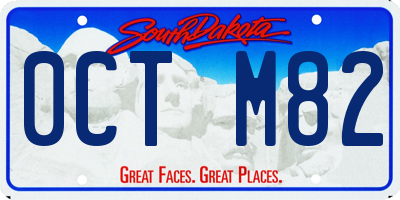 SD license plate 0CTM82