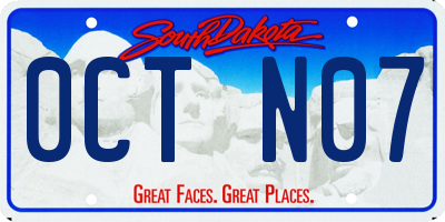 SD license plate 0CTN07