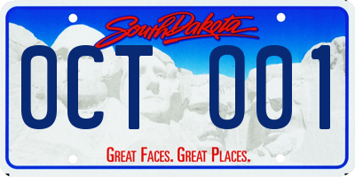 SD license plate 0CTO01