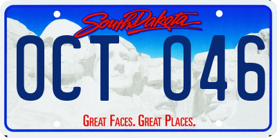 SD license plate 0CTO46
