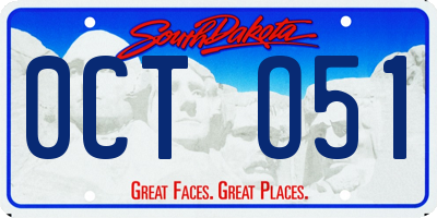 SD license plate 0CTO51