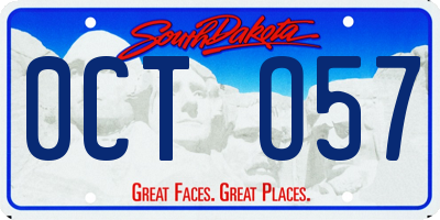 SD license plate 0CTO57