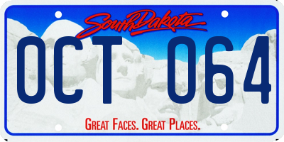 SD license plate 0CTO64