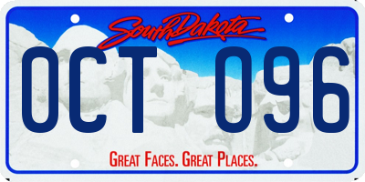 SD license plate 0CTO96