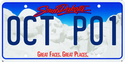 SD license plate 0CTP01