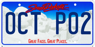 SD license plate 0CTP02