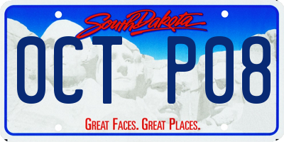 SD license plate 0CTP08