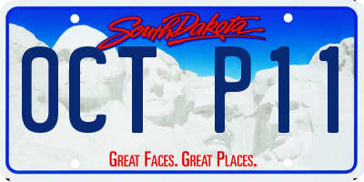 SD license plate 0CTP11