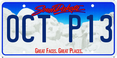 SD license plate 0CTP13