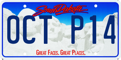 SD license plate 0CTP14