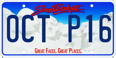 SD license plate 0CTP16