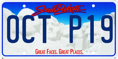 SD license plate 0CTP19
