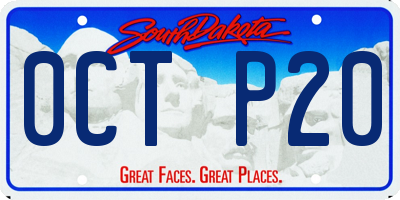 SD license plate 0CTP20