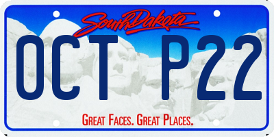 SD license plate 0CTP22