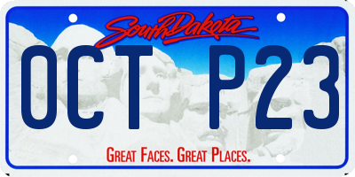 SD license plate 0CTP23