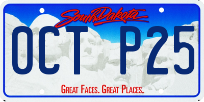 SD license plate 0CTP25