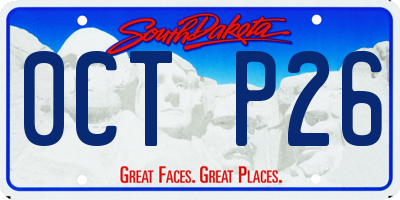 SD license plate 0CTP26