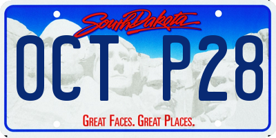 SD license plate 0CTP28