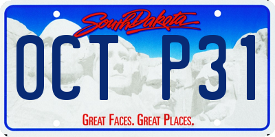 SD license plate 0CTP31