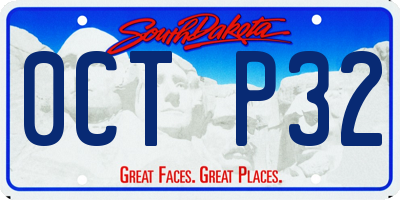 SD license plate 0CTP32