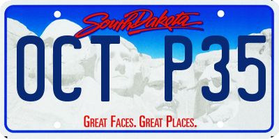 SD license plate 0CTP35