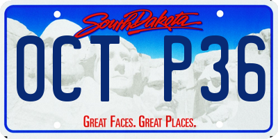 SD license plate 0CTP36