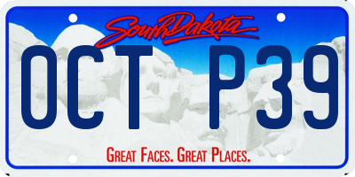 SD license plate 0CTP39
