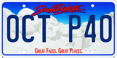 SD license plate 0CTP40