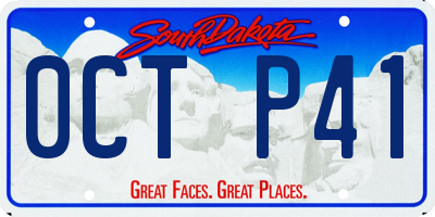 SD license plate 0CTP41