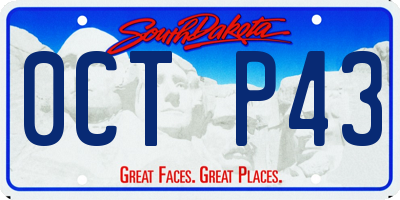 SD license plate 0CTP43