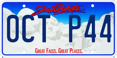 SD license plate 0CTP44