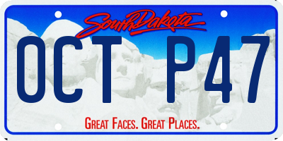 SD license plate 0CTP47