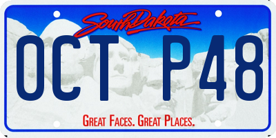 SD license plate 0CTP48