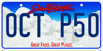 SD license plate 0CTP50