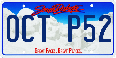 SD license plate 0CTP52