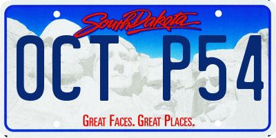 SD license plate 0CTP54